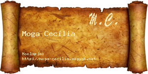 Moga Cecília névjegykártya